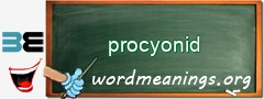 WordMeaning blackboard for procyonid